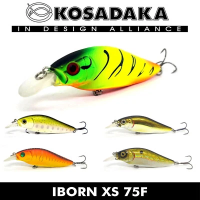 KOSADAKA INBORN XS 75F FLOATING FISHING CRANK BAIT LURE 75mm 12.3g MORE COLORS - Photo 1/4