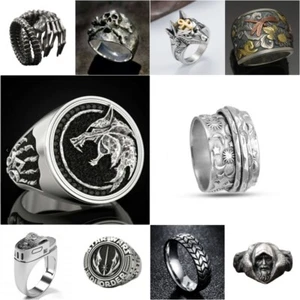 Punk individuation Tyre Hip-hop Skull Lighter Ring Retro Style Gandalf - Picture 1 of 37