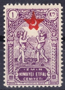 Turkey charity stamps 1933, mint hinged, error - moved star - Picture 1 of 1