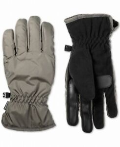 Isotoner Men's Everyday Gloves Beige Large Touchscreen Dark Grey Large