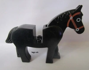 Lego 4493c01pb02 Horse Black Cheval Noir Castle Château 6074 6086 6085 MOC -B11 - Imagen 1 de 1