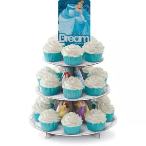 Wilton Disney Princesses 3 Tier Cupcake Stand New Cinderella, Ariel Belle - Picture 1 of 2