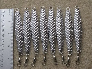 8 fishing bulk jigs lures 2oz ava hammered diamonds vertical jiggng no hook - Picture 1 of 1