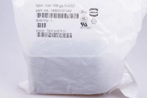 HARTING Han 16B-gs-M32 19300161542 alloggiamento beccuccio forma bassa IMBALLO ORIGINALE NUOVO - Foto 1 di 1