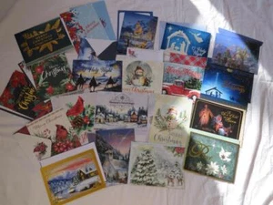 Konvolut 20 WEIHNACHTSKARTEN RELIGIÖSE SCHRIFTVERSE und Umschläge - Bild 1 von 7
