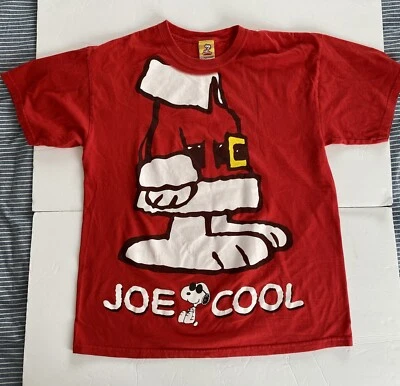 Vintage Snoopy Joe Cool Santa Claus Christmas T-Shirt L Peanuts Crewneck - Image 1 of 4