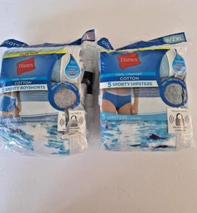 Hanes coole bequeme sportliche Damen-Boyshorts, 5er-Pack, Größe 7 oder 9 – neu/versiegelt - Bild 1 von 2