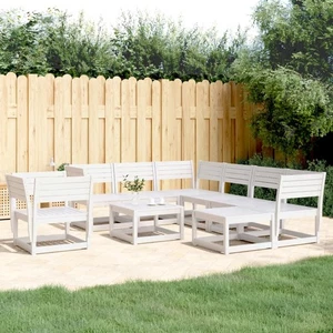Set Salotto da Giardino 8 pz in Legno Massello di Pino Bianco 2461600 - Foto 1 di 5
