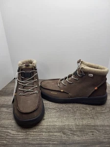 Hey Dude Bradley Brown Leather Ankle Lace Up Boots Mens Size 9 New - Picture 1 of 8