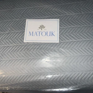 Matouk Netto King Quilt Nocturne 600 tc Egyptian Cotton Sateen Pool New - Picture 1 of 5