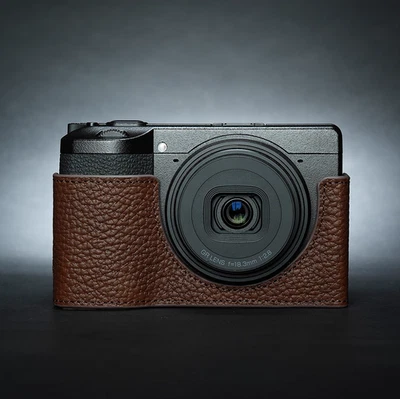 Nuevo Estuche de Cuero Real Hecho a Mano para Cámara Funda para Ricoh GR4 GR IV Foto 1 de 4