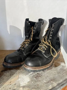 RED WING ANSI Z41 PT91 Steel Toe Logger Black Boots Men's 10.5 D Made in USA - Picture 1 of 10
