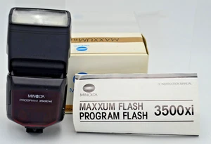 Flash de montaje en zapata Minolta Maxxum 3500xi para HTSI STSI QtSi Minolta 3xi ¡ETC FUNCIONA! - Imagen 1 de 12
