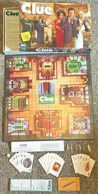 Vintage 1998 Clue Board Game Hasbro Parker Brothers (Missing 1 Die & 5 Tokens) - Image 1 of 4