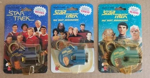 Lotto di tre portachiavi 3 Star Trek 1993 visualizzatore clic da collezione - Foto 1 di 5