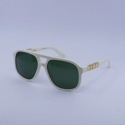 GUCCI GG1188S 005 Ivory/Green 58-17-140 Sunglasses New Authentic - Image 1 of 4