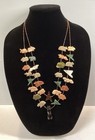 VINTAGE NATIVE AMERICAN ZUNI CARVED MULTI-STONE TURQUOISE ANIMAL FETISH NECKLACE
