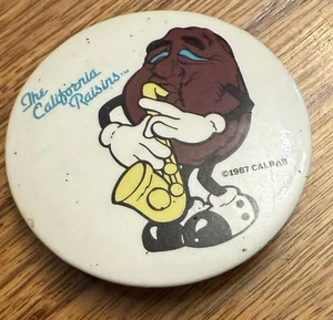 California Raisins Vintage 1987 Hutnadel Saxophonspieler ~ 1 1/2" groß - Bild 1 von 2
