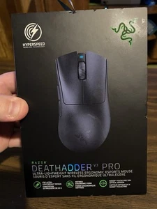 Razer DeathAdder V3 Pro Ultra-Lightweight Wireless Esports Mouse, Black - SEALED - Afbeelding 1 van 3