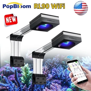 2PCS PopBloom RL90 Marine Led Aquarium Light Reef Coral Saltwater Fish Tank Lamp - Picture 1 of 15