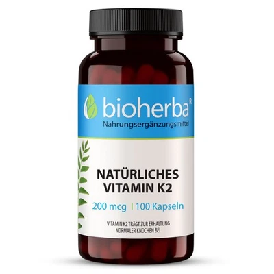 BIOHERBA REICHENBACH GMBH Natürliches Vitamin K2 200 mcg 100 Kapseln