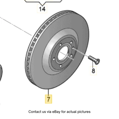2008–2016 Audi A6 / Allroad Front Brake Rotor Used OEM 8R0615301F - Image 1 of 4
