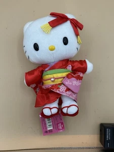 Disfraz Kimono Japonés HELLO KITTY Juguete de Peluche Suave Sanrio Japón 1976 2007 9" - Imagen 1 de 9