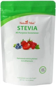Natural Mate Zero Calorie Sweetener, 16 oz - Organic Stevia Granular Powder B... - Picture 1 of 10