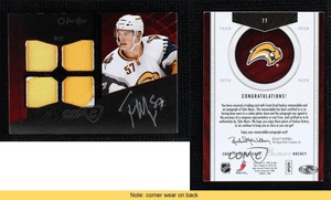 2009 O-Pee-Chee Premier Black /10 Tyler Myers #77 RPA Rookie Quad Patch Auto RC
