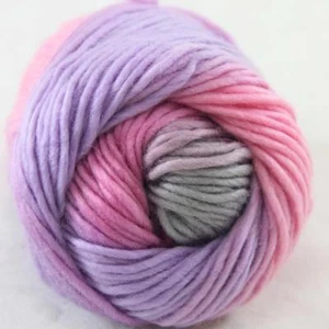 1ball 50g Colorful Hand Knitting Scores Wool Shawl Yarn Hot Pink Baby Pink Grey - Picture 1 of 24