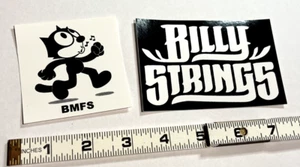 2 BILLY STRINGS STICKERS - INCLUDES - LOGO STICKER AND FELIX BMFS - Picture 1 of 1