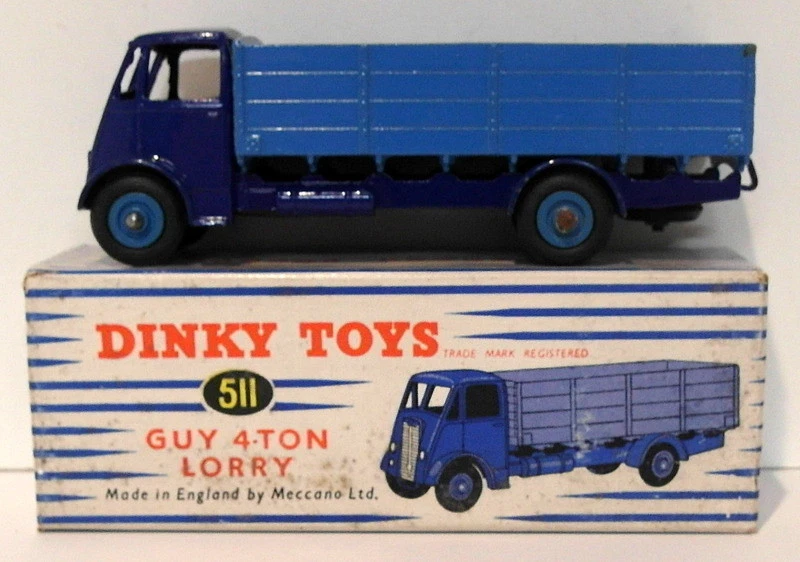 Vintage Dinky 511 - Guy 4 Ton Lorry - Blue - Image 1 of 4