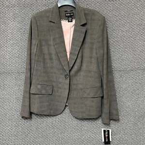 Style & Co. Blazer Victoriana II Women's Size 14 Vintage Plaid Stretch NWT - Picture 1 of 14