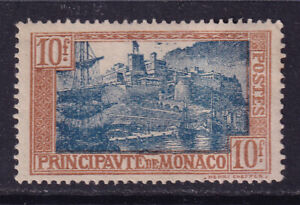 Monaco - 1924 10 Fr High Value, Unused, Scott # 92, CV $25