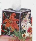 TIGER LILIES TISSUE BOX COVER HOME DECOR PLASTIC CANVAS PATTERN INSTRUCTIONS 