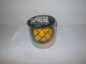 NEW 1980s ORIGINAL JAR SUPER SPHERE RUBIKS CUBE BALL PUZZLE W/ CLEAR TUBE LABEL - Picture 1 of 5