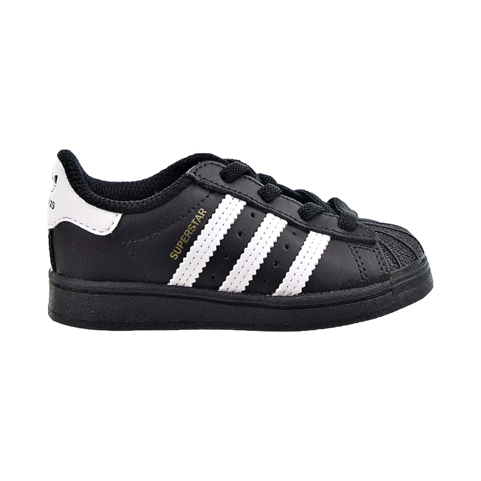 adidas Superstar El I Athletic Shoes Black EF5396 Lace up Toddler Size 6k