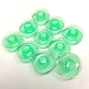 Green Plastic Bobbins For Vikings Sewing Machines 10 Pack - Picture 1 of 1