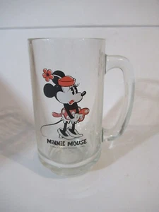 Vintage Disney Minnie Mouse Glas Becher mit Henkel 5,5" hoch - Bild 1 von 6