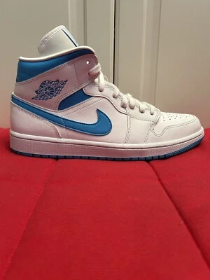 Nike Air Jordan 1 Retro Mid 'UNC' Sz- 12W, Sz- 10.5M Pre-owned BQ6472-114 - Image 1 of 4