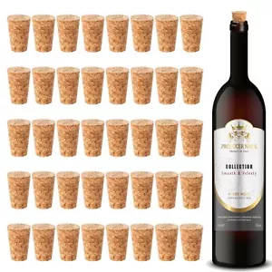 40 Pack Soft Wood Corks, Tapered Cork Plugs Wine Bottle Stopper, Leakproof Wi... - Picture 1 of 7