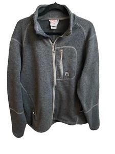 Avalanche Men’s Large Sweater/ Jacket Gray Zip Active Stretch Knit, Warm& Cozy - Picture 1 of 6