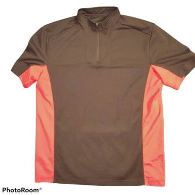 Cannondale Mens Cycling Jersey Black Red Colorblock Short Sleeve Mock Neck Zip L - Image 1 of 4
