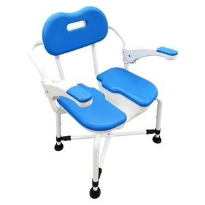 Adjustable Bath Shower Chair for Elderly Non-Slip Safety Stool U-Shaped 330lbs - Picture 1 of 18