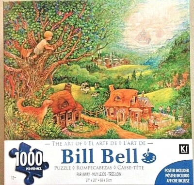 Lejos NUEVO Bill Bell 1000 piezas rompecabezas casas de techo de paja de ensueño imaginario Foto 1 de 4