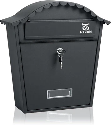 RYZAN Wall Mounted Waterproof Mailbox Steel Post Box Classic Design Parcel Box - Image 1 of 4