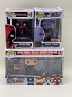 lot of 3 -Funko POP! Deadpool #111, Thanos #974, And 4pk Marvel Missing Spiderma