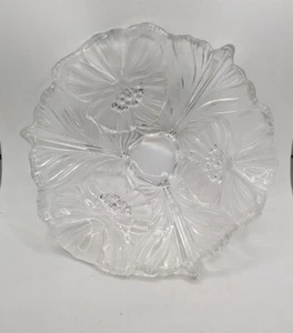 Mikasa Hibiscus Frost Pattern Crystal Bowl 9" Made In Germany - Brand New - Picture 1 of 3