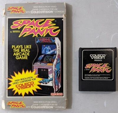 Coleco Colecovision Space Panic 1982 Video Game Cartridge with Box - Image 1 of 2