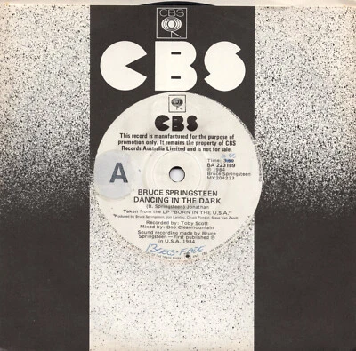 Bruce Springsteen DANCING IN THE DARK Australian CBS PROMO RARE 7" SINGLE - Image 1 of 2
